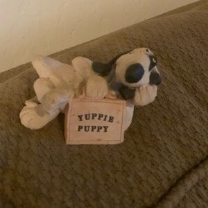 Frumps signed piece dog “yuppie puppy” figurine vintage 90s